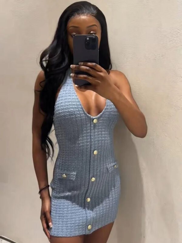 2 ELLA - abito a pieghe in rete con scollo a barchetta